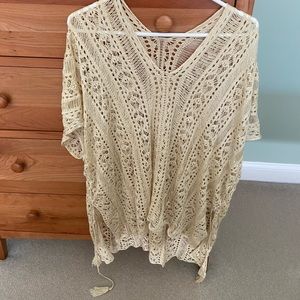 Crochet Tan Bathing Suit Cover-Up